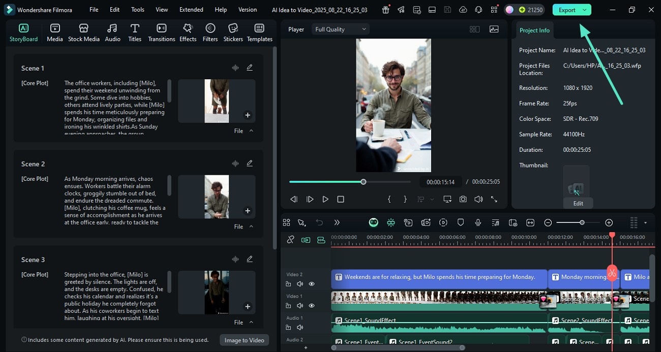 modifier et exporter un mème vidéo