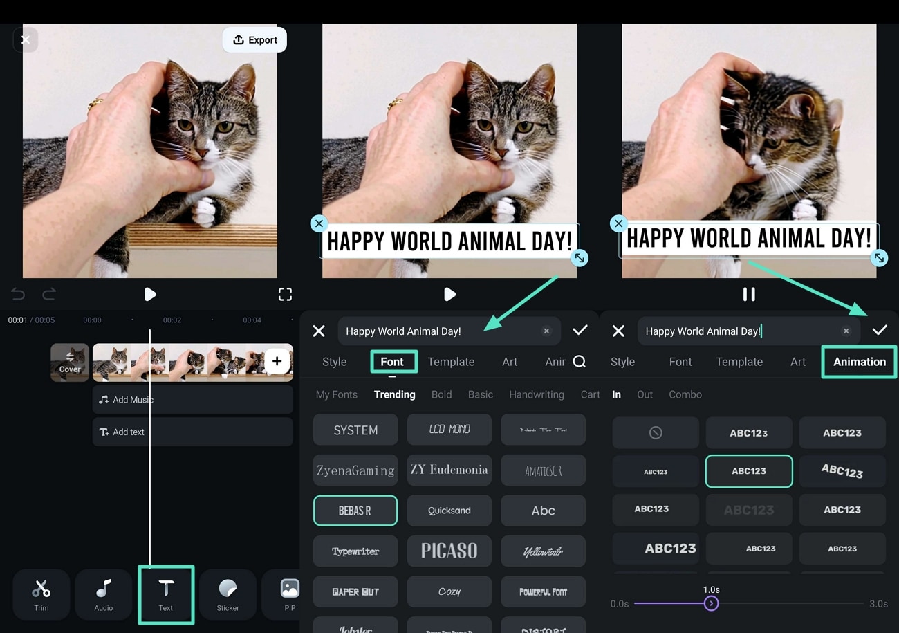 edit text properties