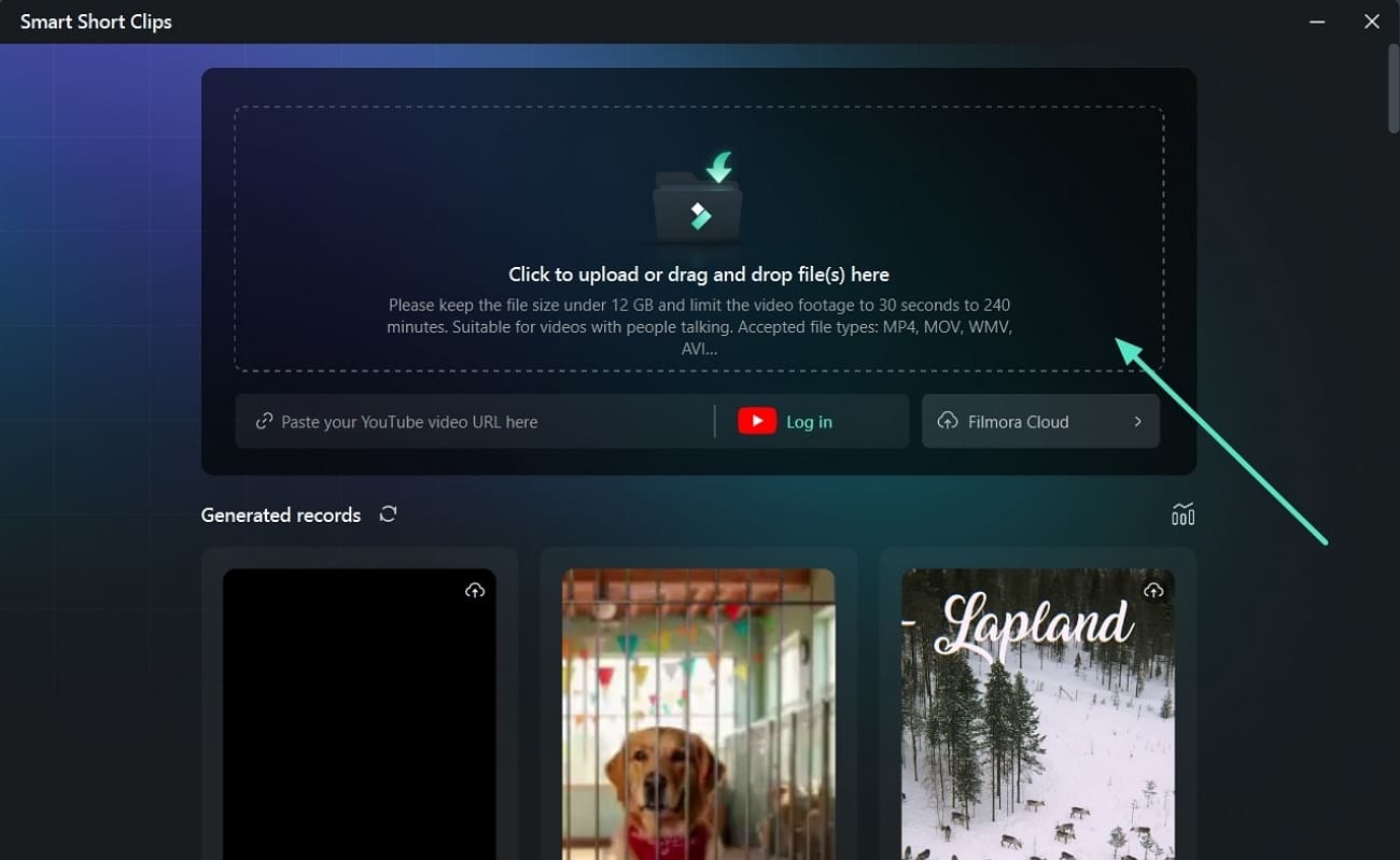 upload video to filmora