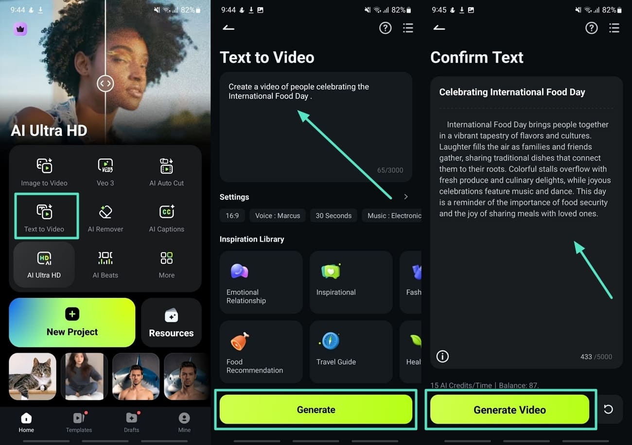 generate video from text