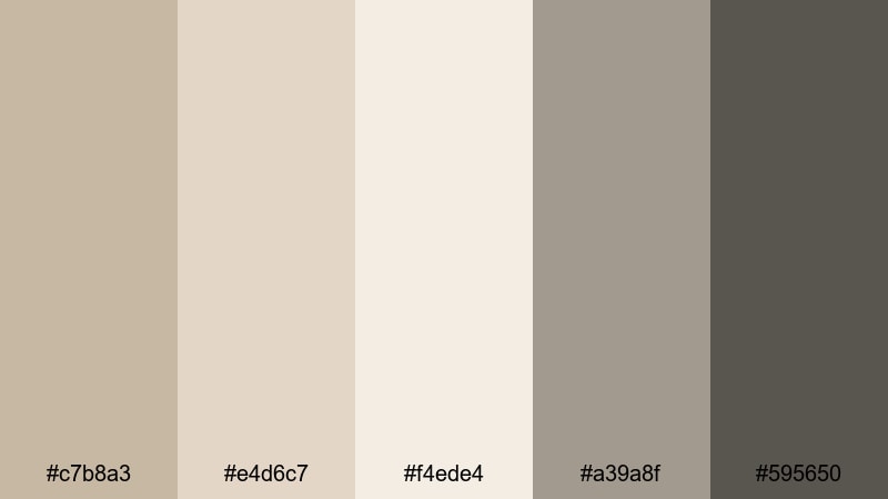 woven neutrals loft bohemian color palette with hex codes