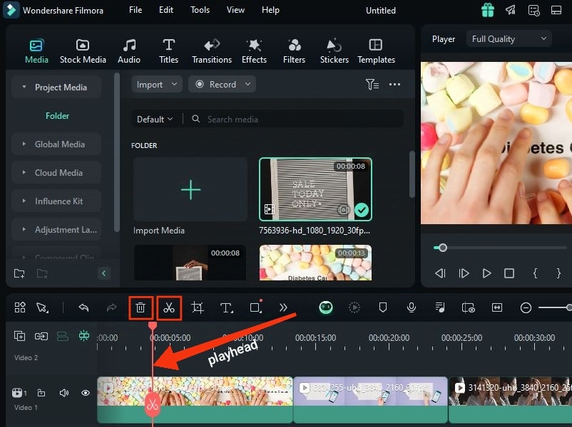 remove cut clip