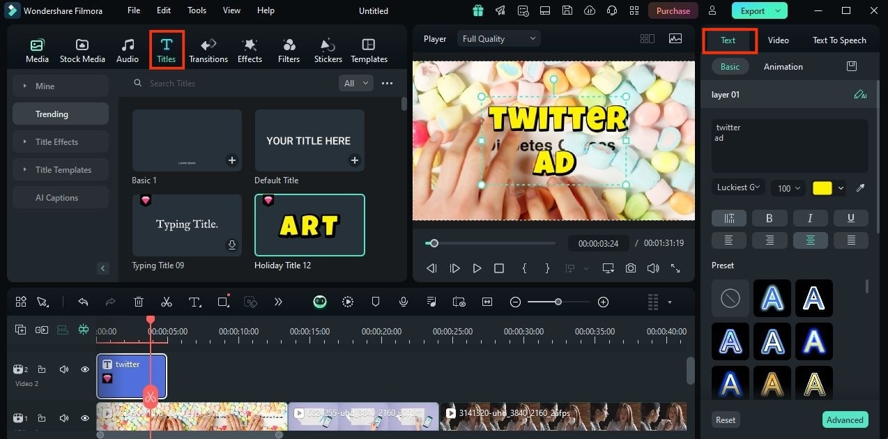 add text to video