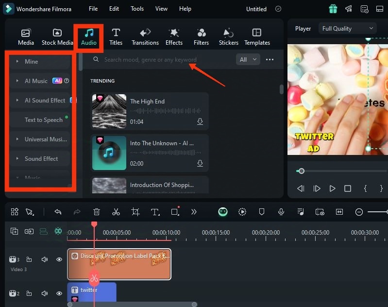 add preferred audio