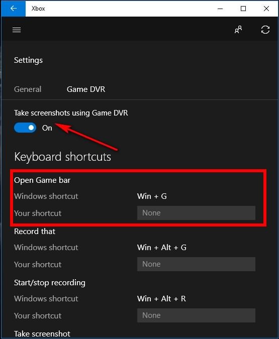  Windows Game Bar Screenshot