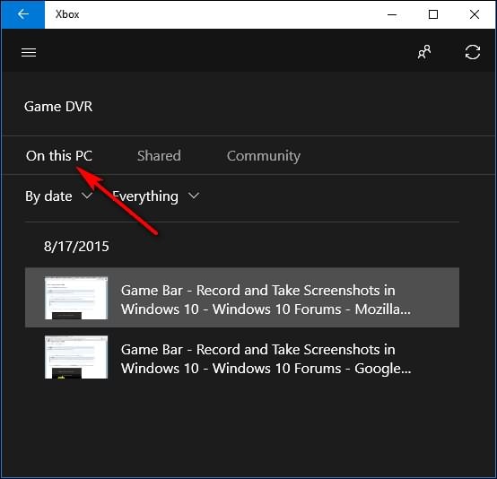  Windows Game Bar Screenshot