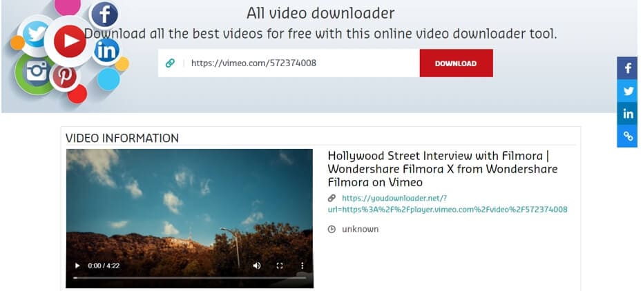 download Vimeo video online with You Downloader