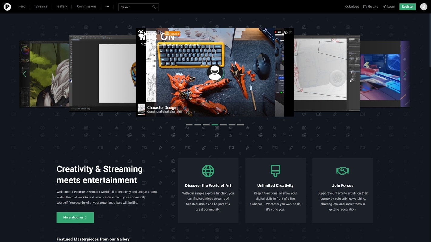 picarto streaming paltform