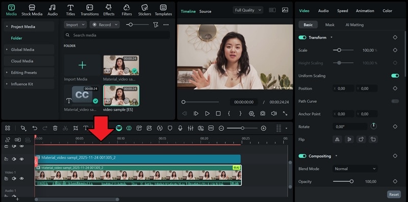 add video translation to timeline
