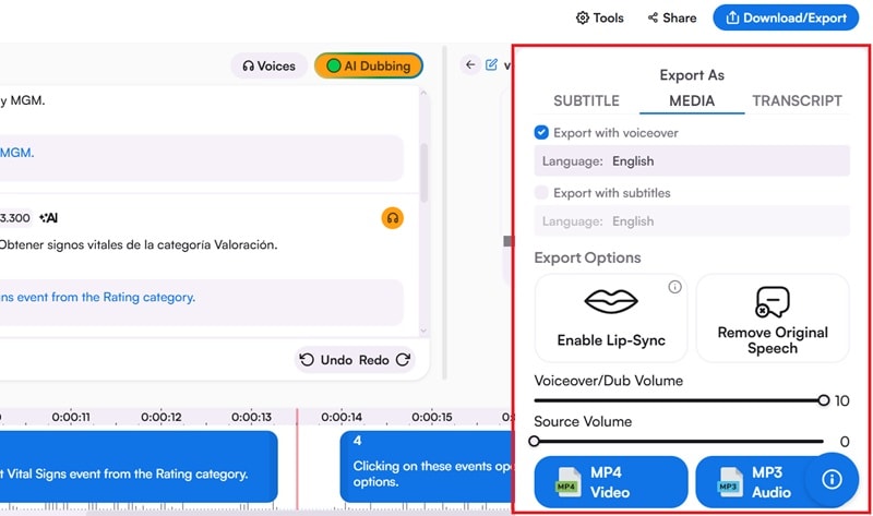 export video from maestra