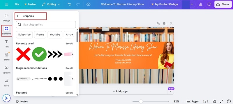 add visual elements on banner