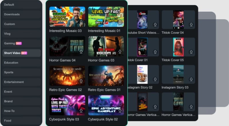 filmora ai thumbnail template