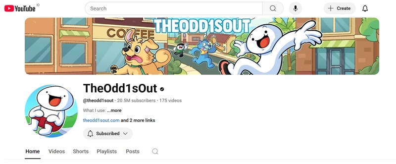 youtube banner example for animation channel