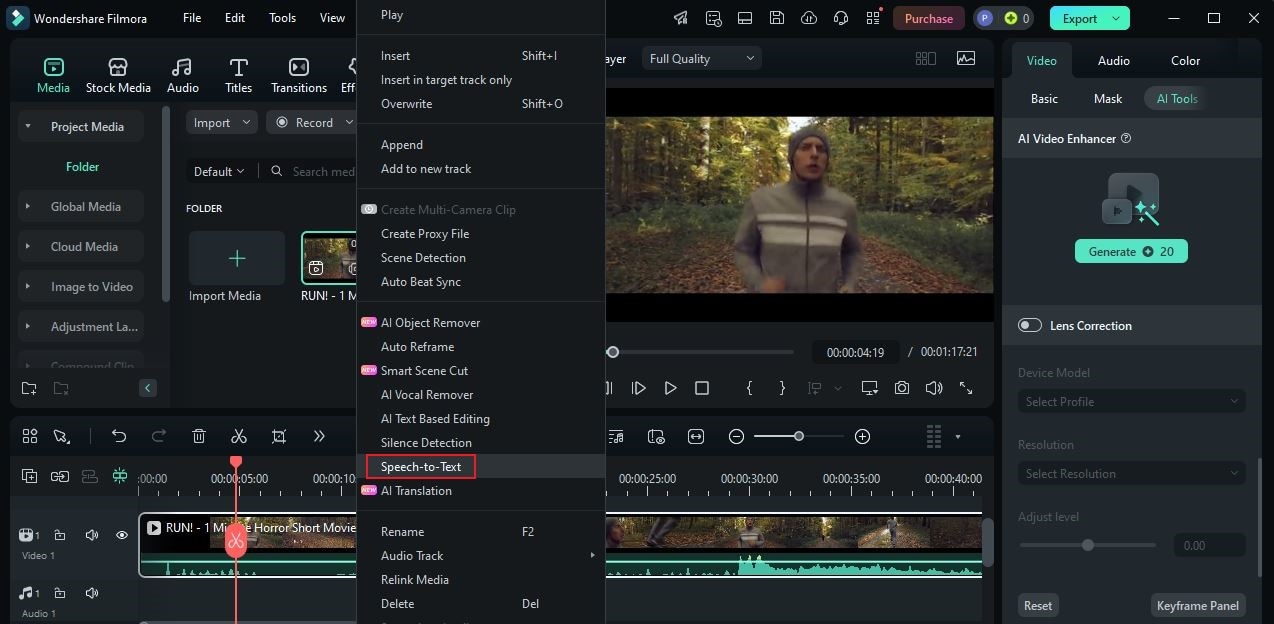 speech to text option