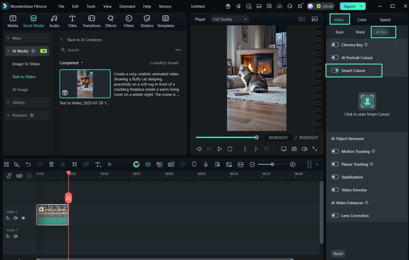 apply ai smart cutout feature