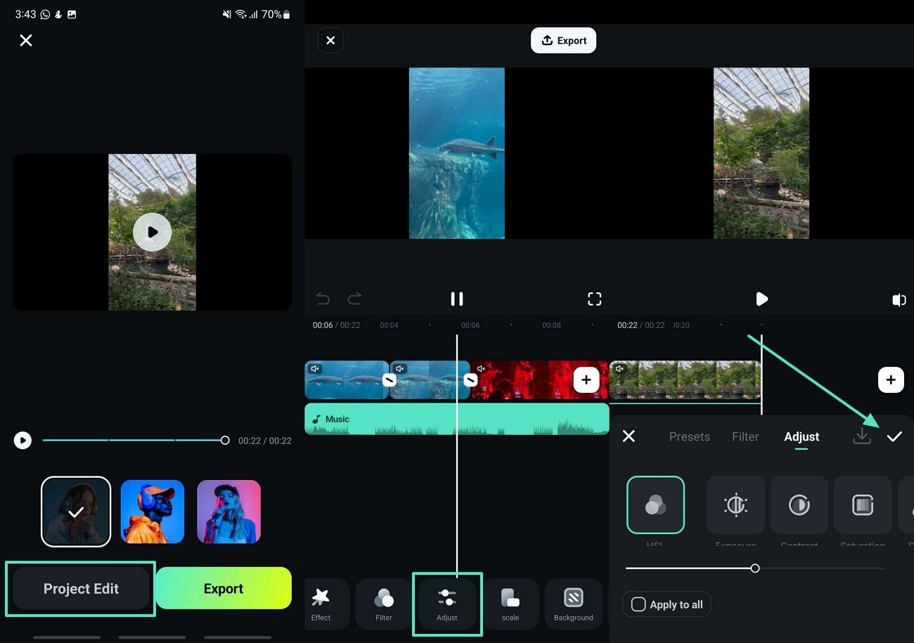 adjust video hsl for youtube