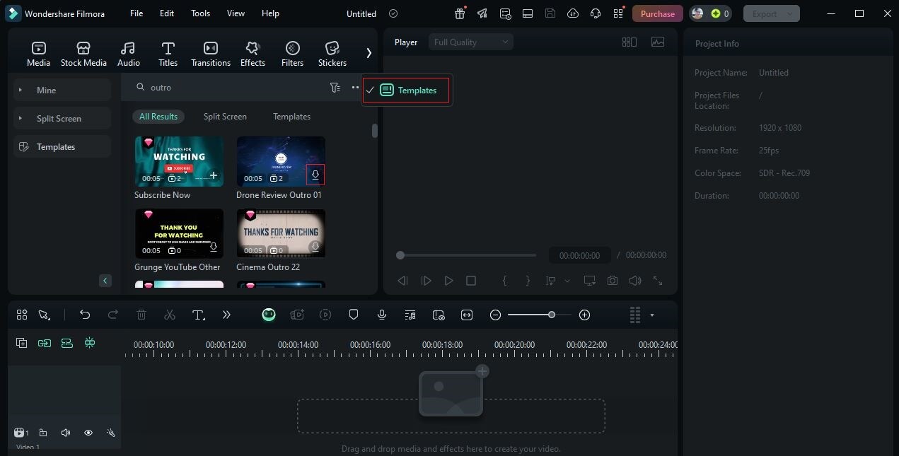 templates option