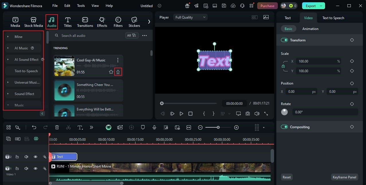 audio options