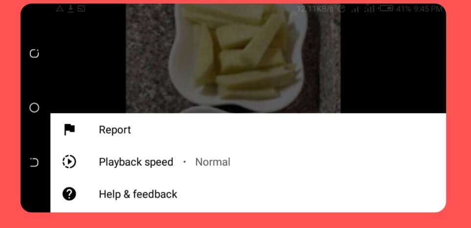 youtube playback speed option mobile