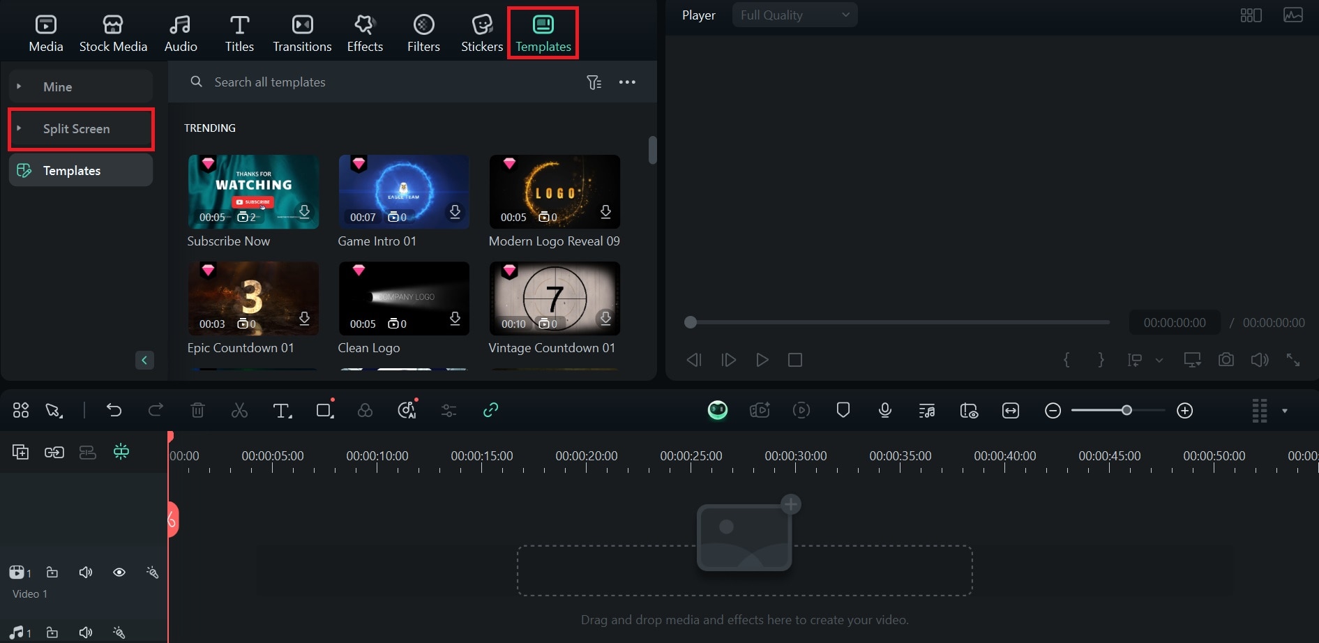split screen option