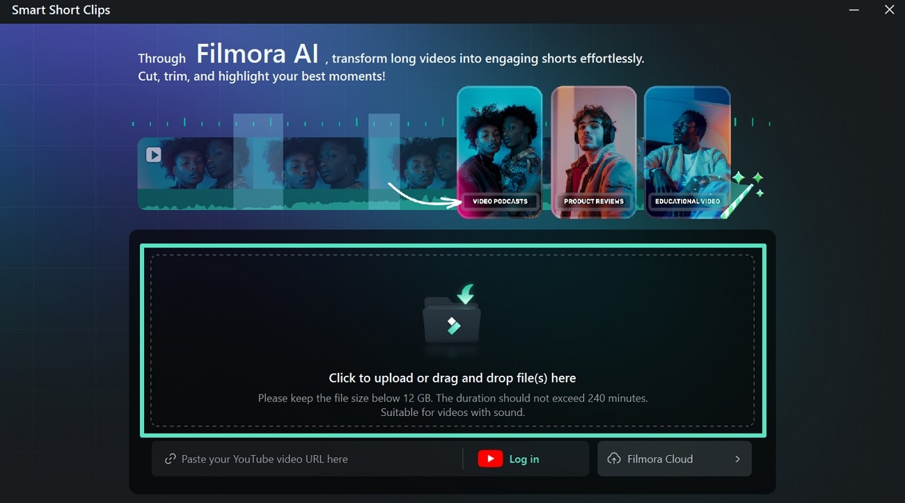 drop video to filmora and continue 