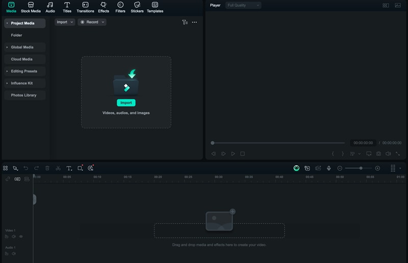import your video to filmora