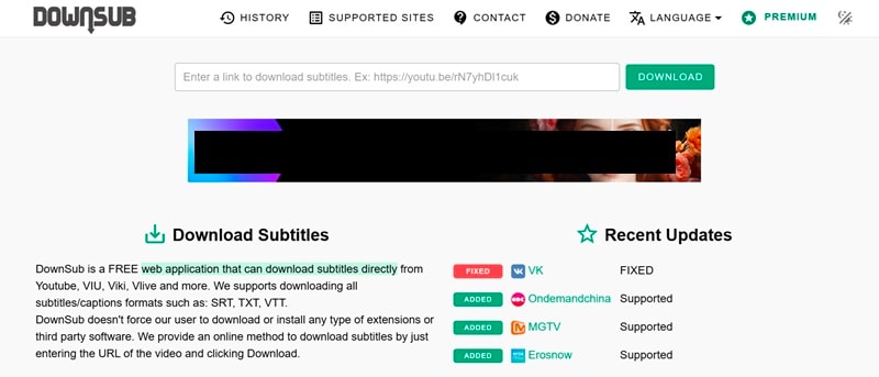 downsub youtube subtitle downloader
