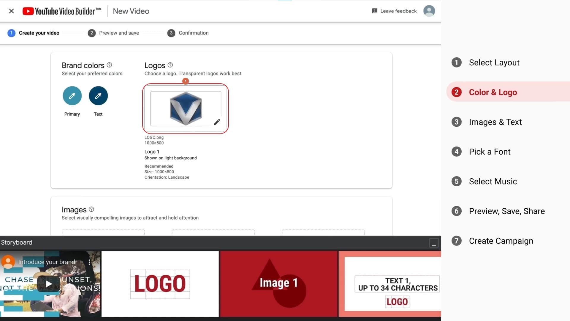 Create video with YouTube Video Builder 