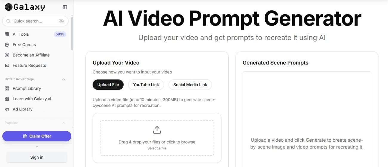 video galaxy ai tool
