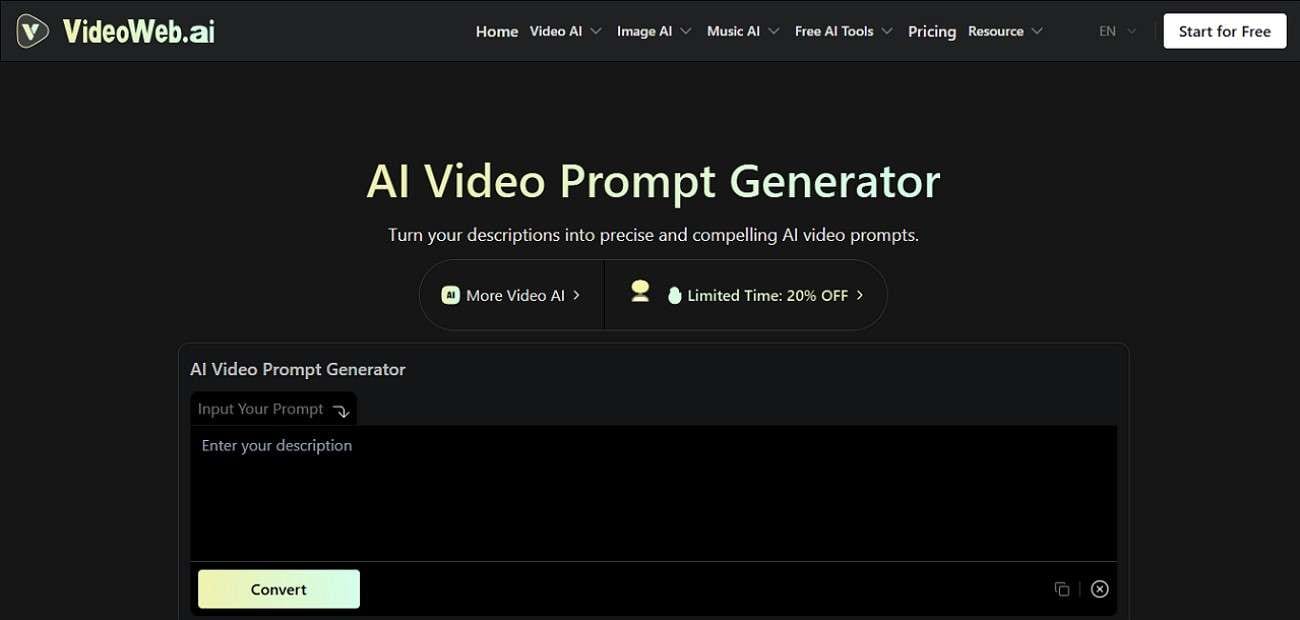 video web ai tool