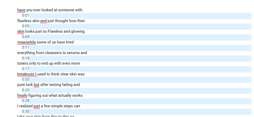 paste transcript