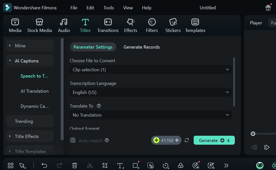 transcription language