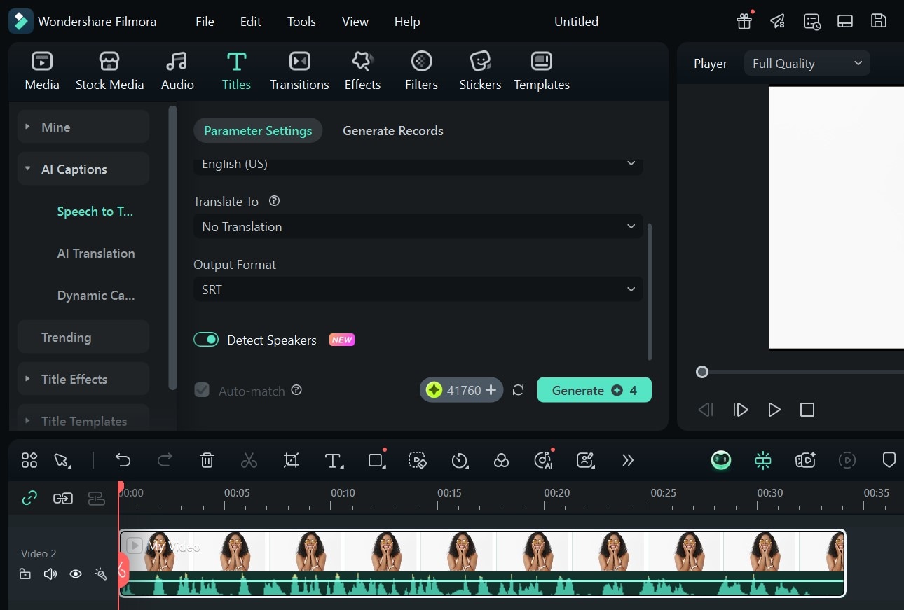 generate transcript