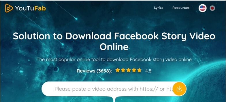 herramienta para descargar historias de Facebook - en línea 