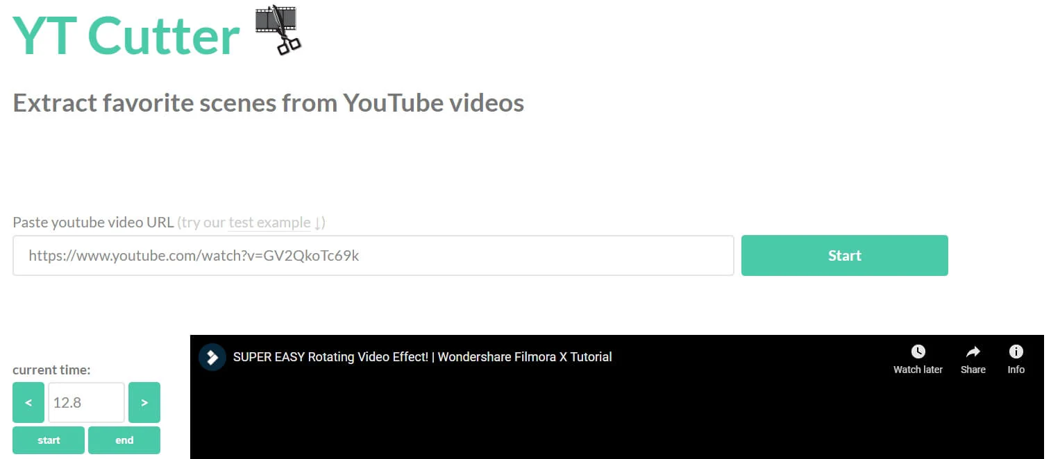 Download een deel van de YouTube-video met YT Cutter