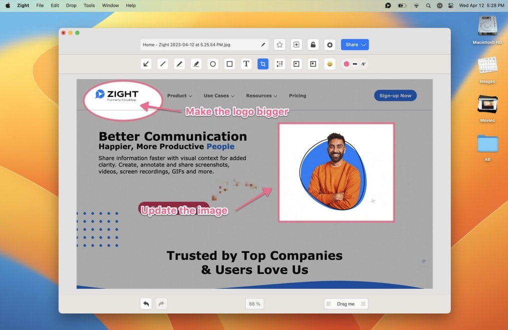 zight interface is simple