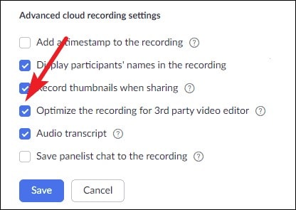 zoom advanced cloud recording settings