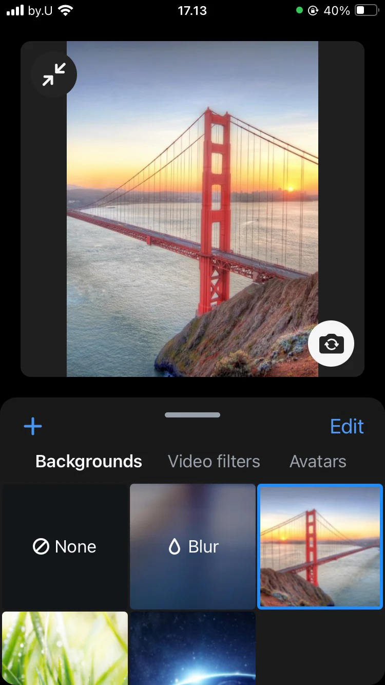 choose virtual background on zoom mobile app