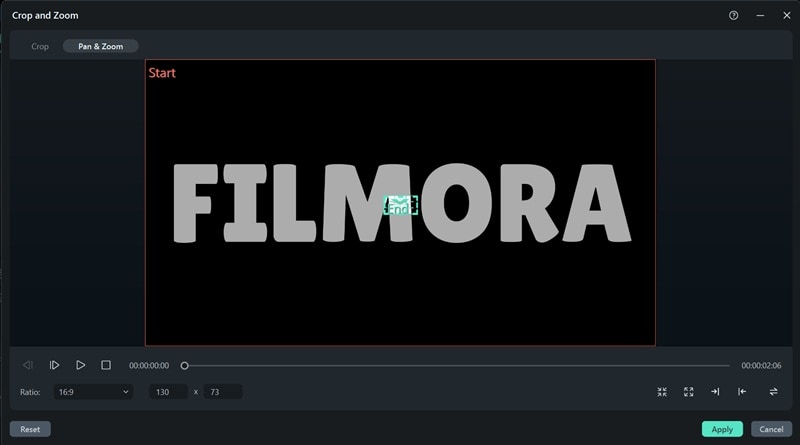 set the start and end frame