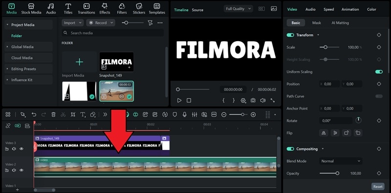 insert video to timeline