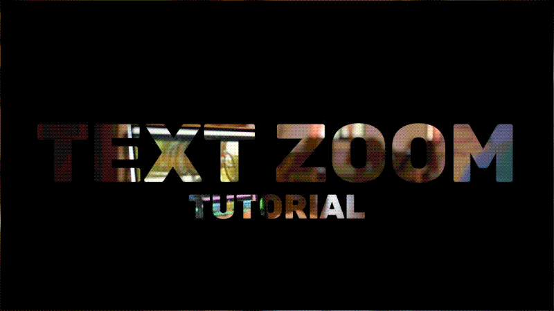 intro video with zoom through text