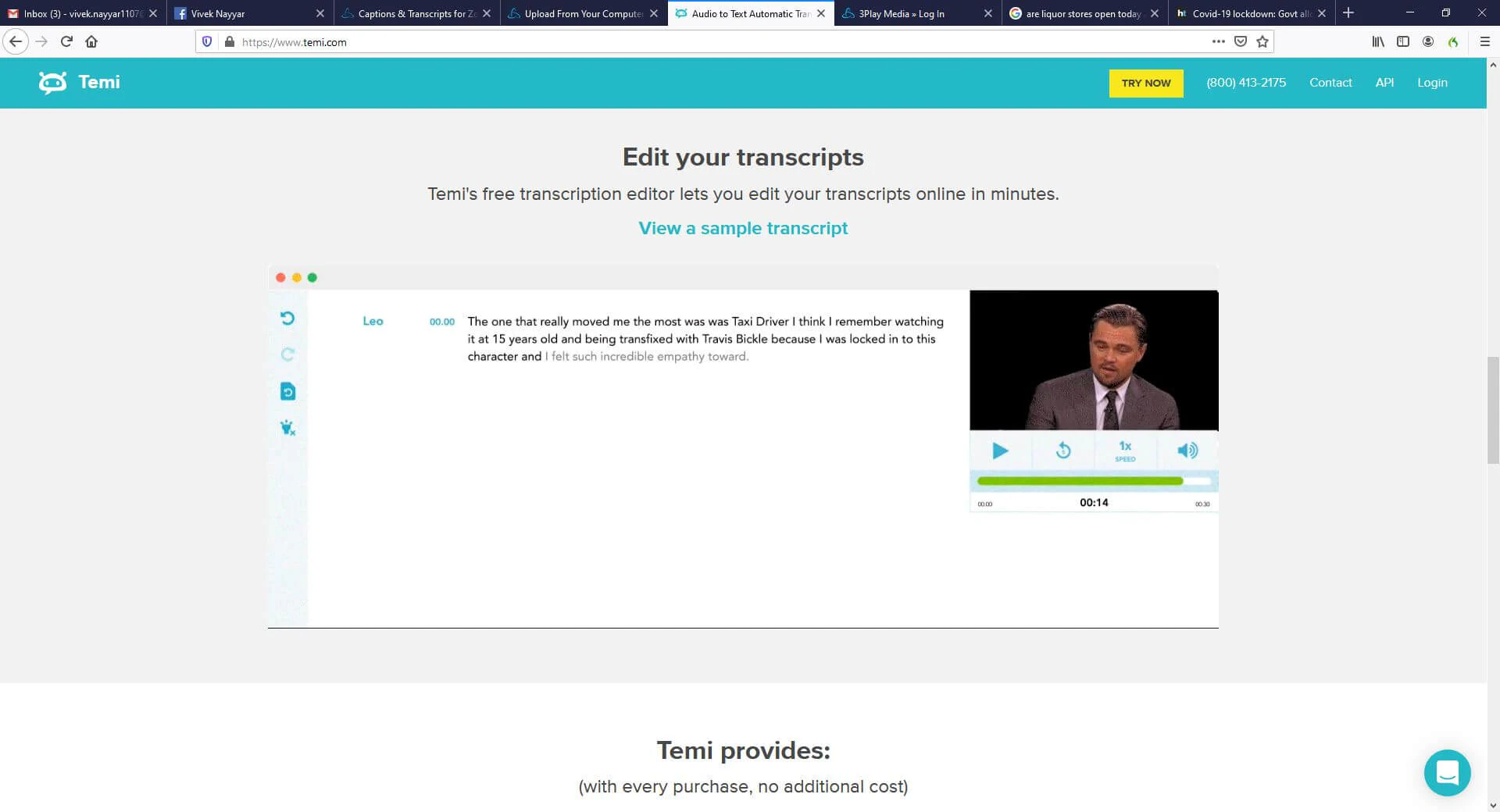  Transcrire un enregistrement Zoom dans le Cloud avec Temi 