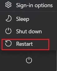 restart your computer