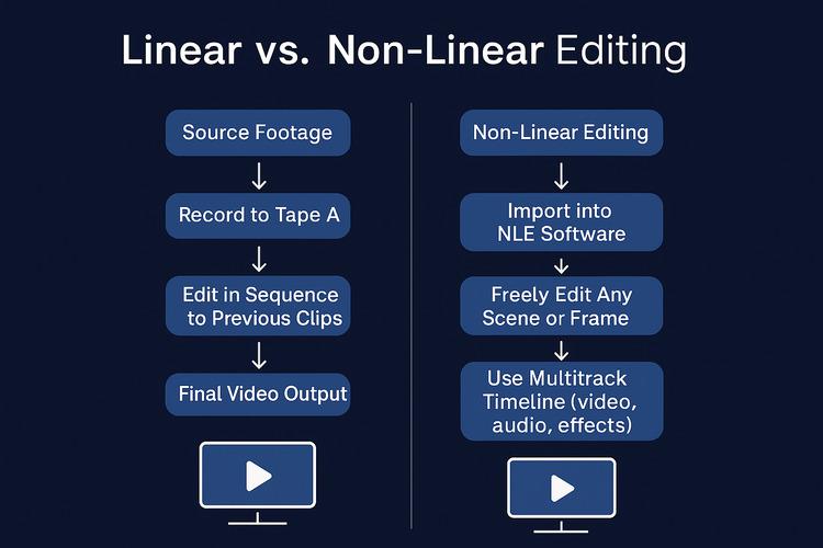 linear and non-linear editing flowchart