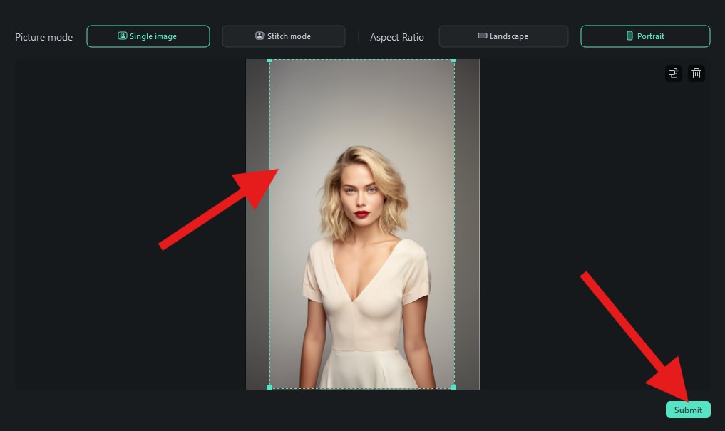 submit photo for image to video
