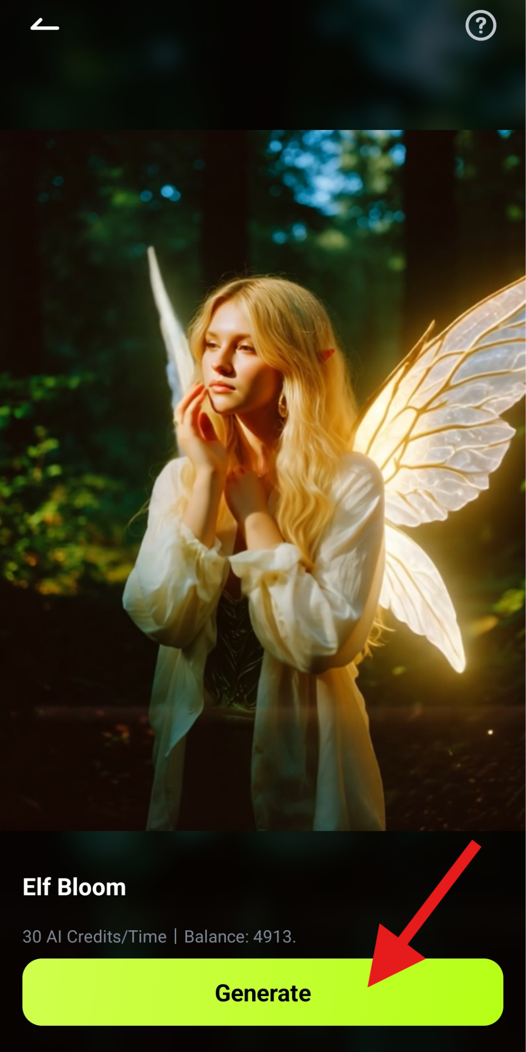 generate ai fairy video filmora mobile