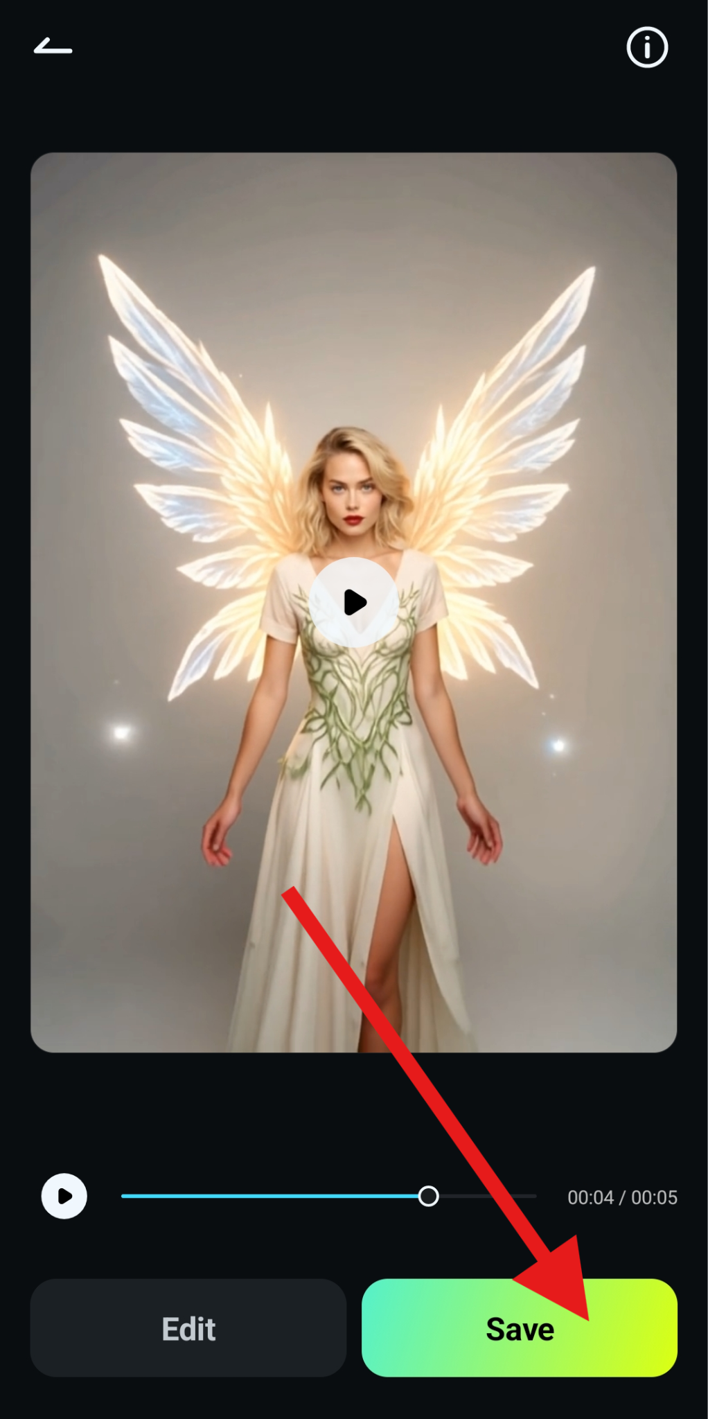 save ai generated fairy video filmora
