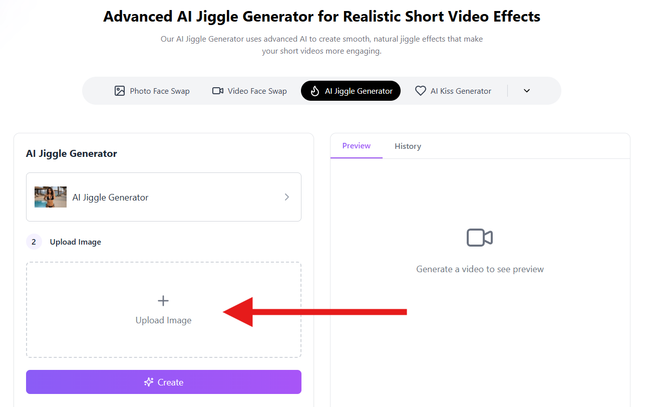 upload image to videofaceswap video generator