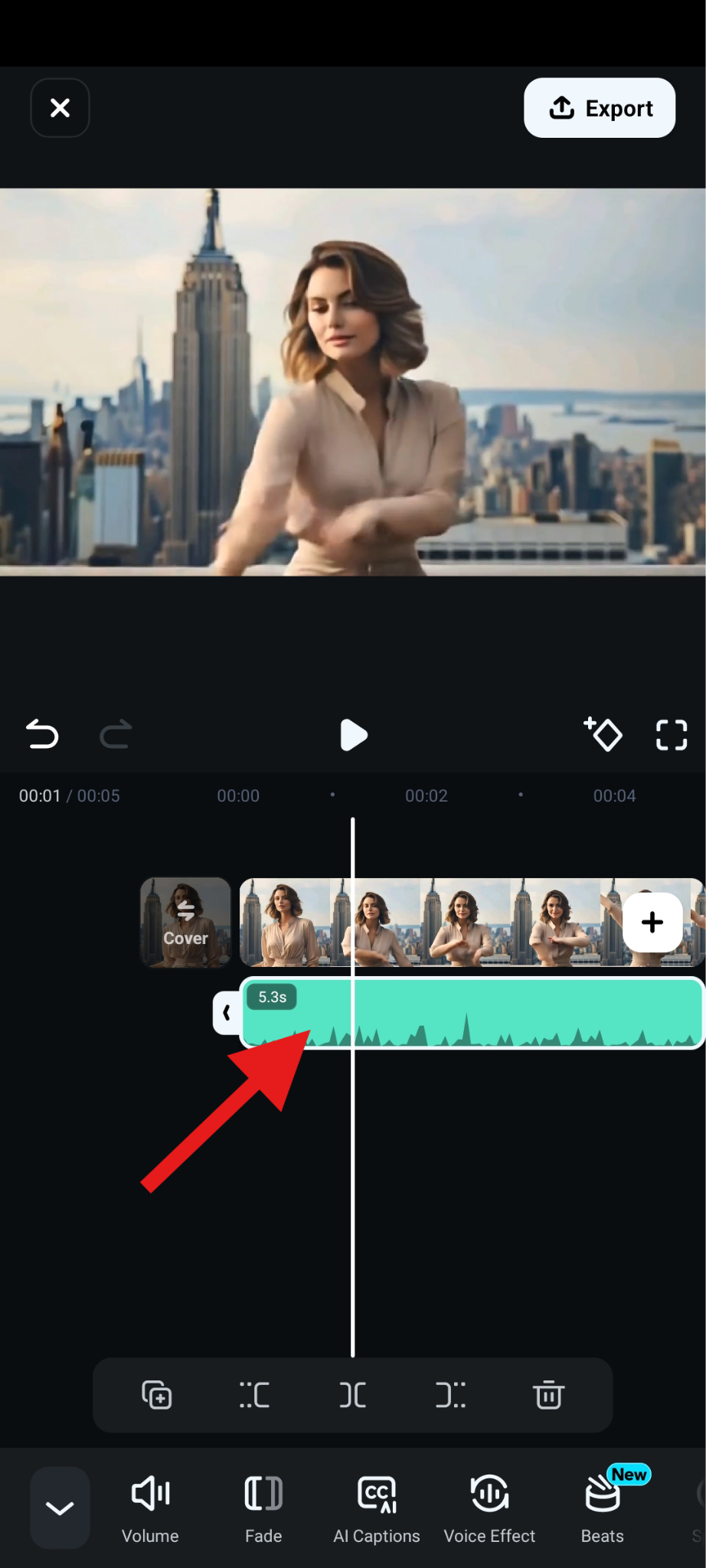 filmora mobile timeline video and audio