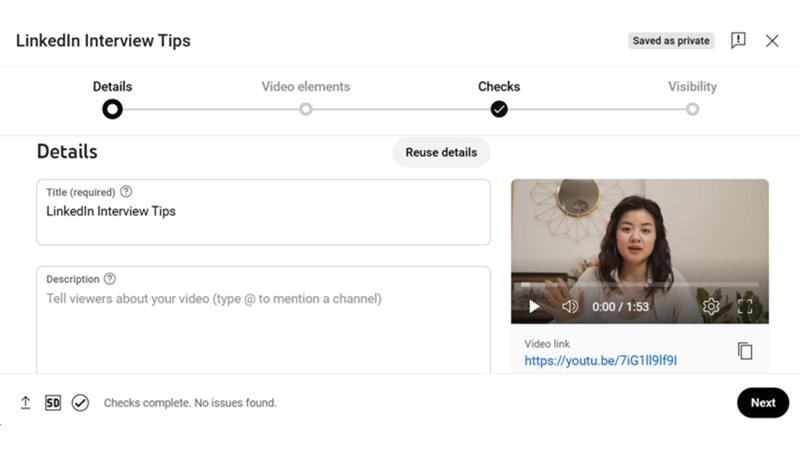 add metadata details on youtube
